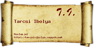 Tarcsi Ibolya névjegykártya