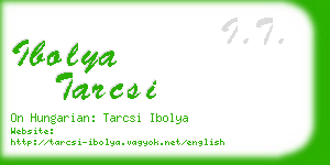ibolya tarcsi business card